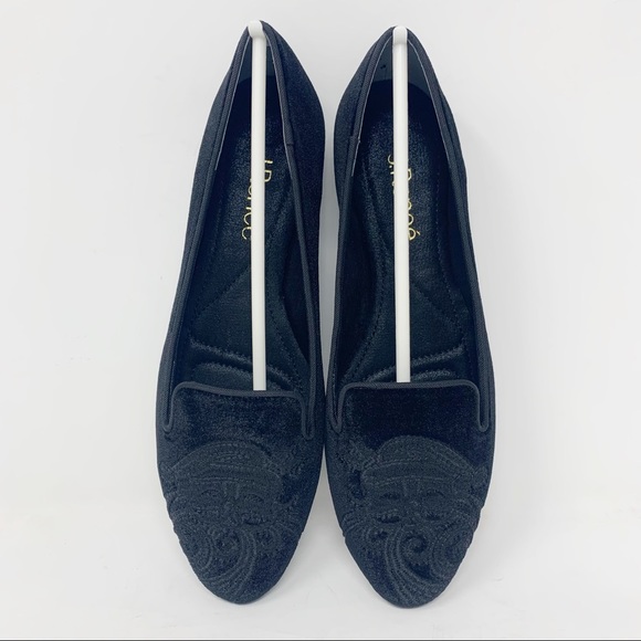 J Renee Slipsleigh Embroidered Velvet Slip-on Sz7N